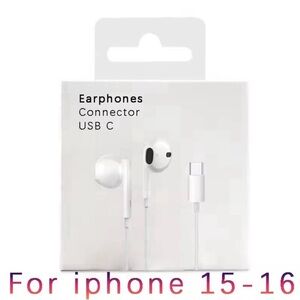 White USB-C Earphones for iPhone